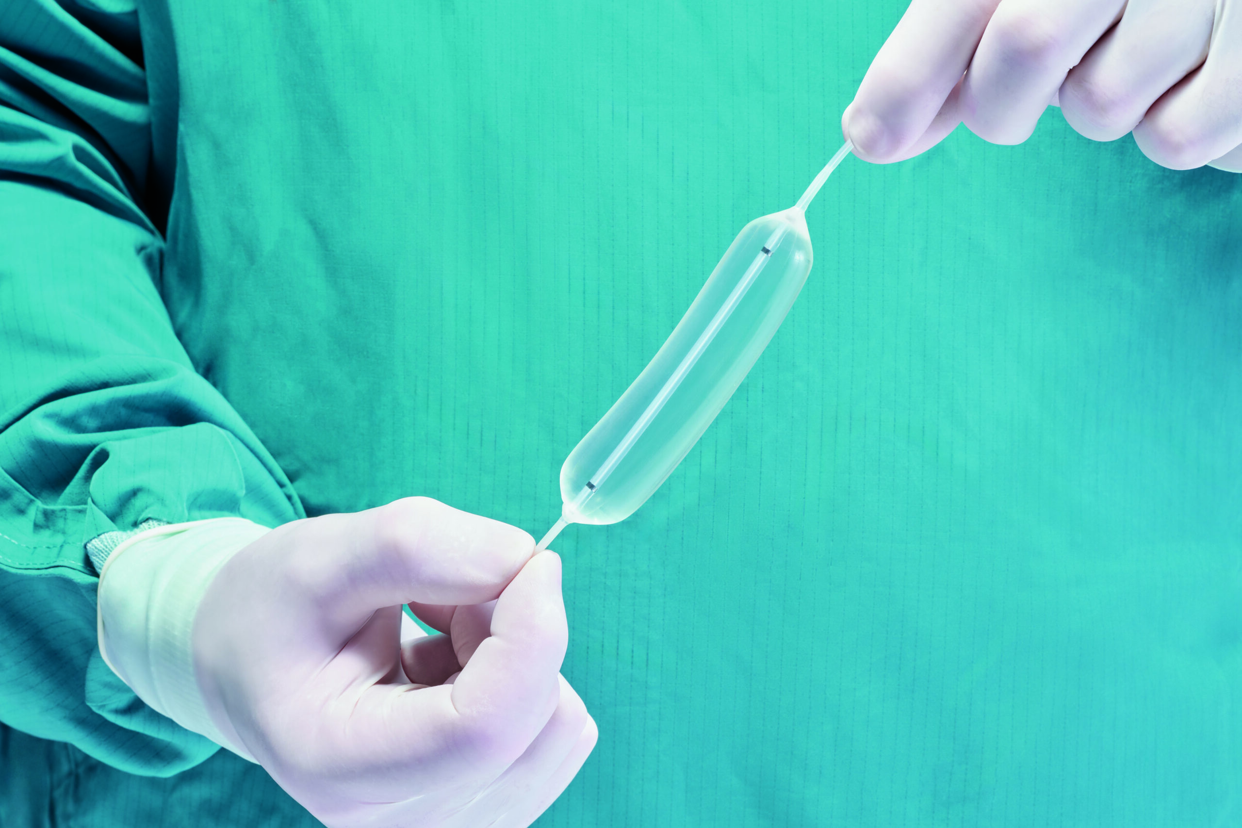 The inflated Philips Bridge Plus Balloon